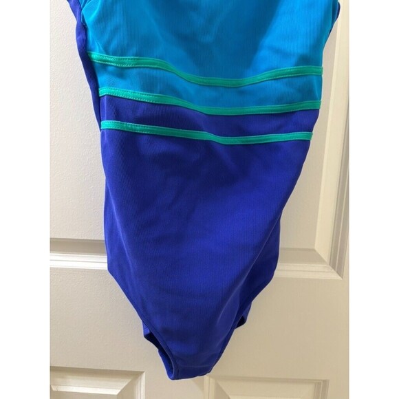 Garbar Women's light blue and royal blue  Swimsuit Size 12L - Picture 3 of 10